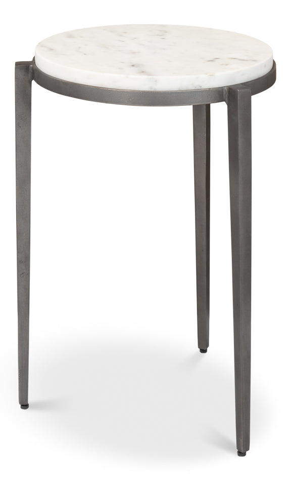 American Home Furniture | Sarreid - Gabi Marble Top Side Table