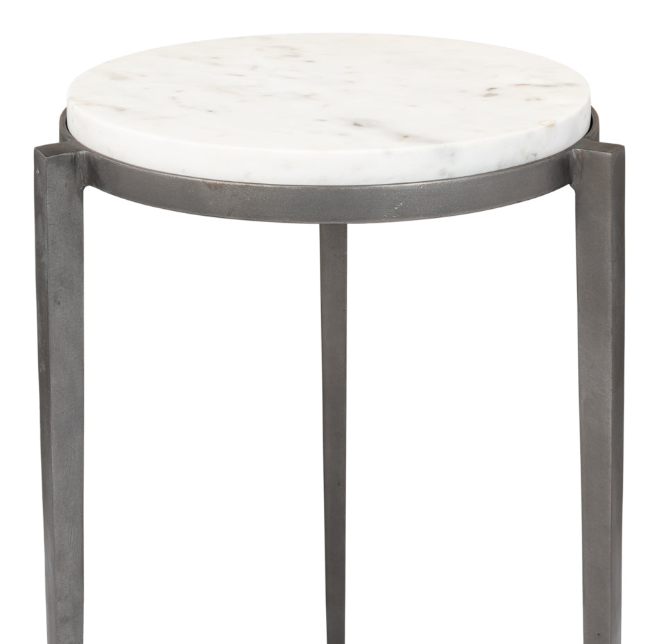 American Home Furniture | Sarreid - Gabi Marble Top Side Table