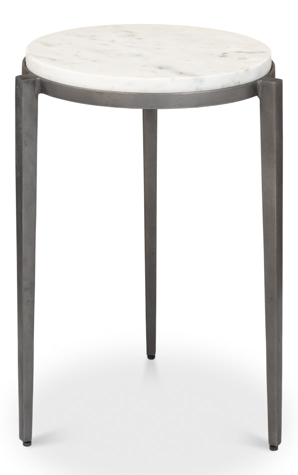 American Home Furniture | Sarreid - Gabi Marble Top Side Table