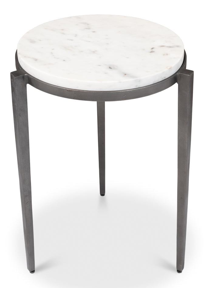 American Home Furniture | Sarreid - Gabi Marble Top Side Table