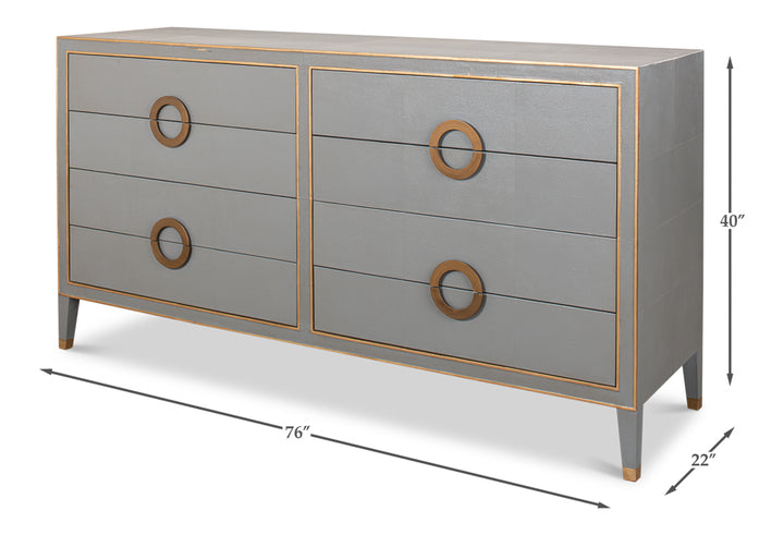 American Home Furniture | Sarreid - Gabriella Chest Of Drawers - Storm Grey