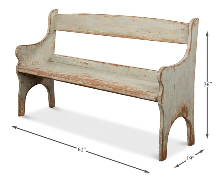 American Home Furniture | Sarreid - Arlo Bench - Sage