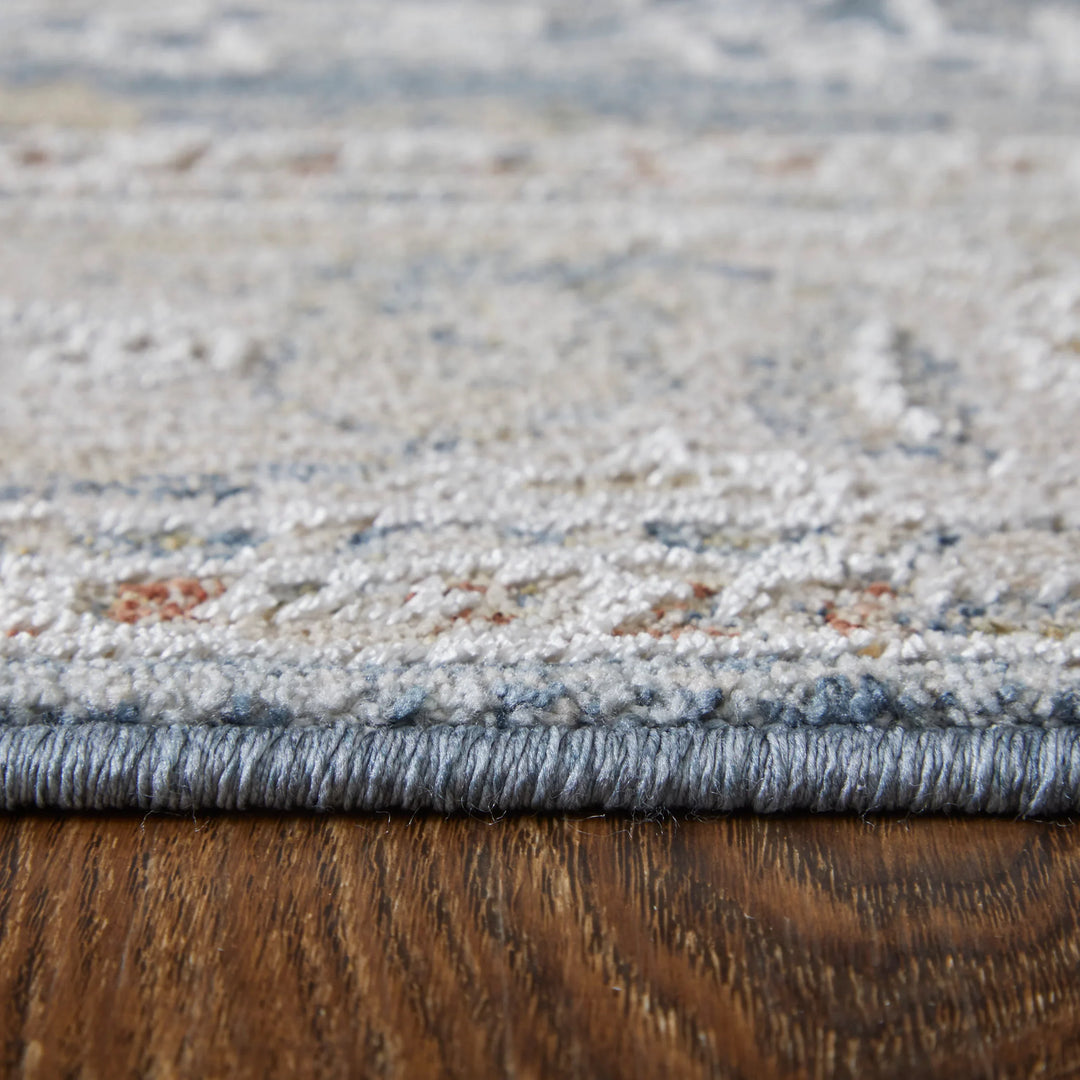 Rectangle/5' x 7'6"/Blue/Ivory