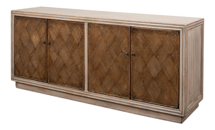 American Home Furniture | Sarreid - Argyle Sideboard - 4 Doors - Stone Grey