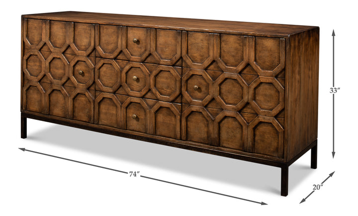 American Home Furniture | Sarreid - Becket Sideboard - Brown