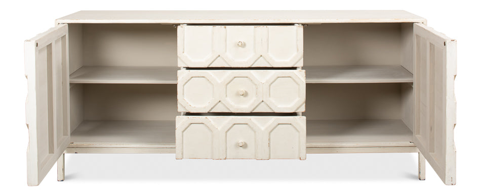 American Home Furniture | Sarreid - Becket Sideboard - Antique White