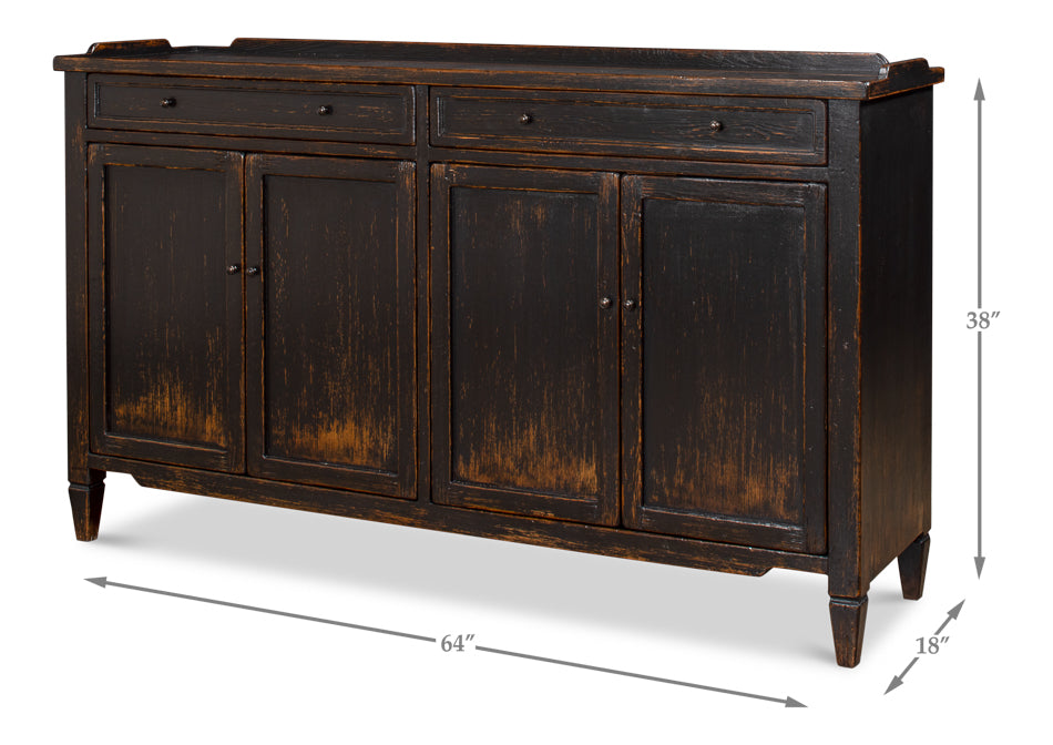 American Home Furniture | Sarreid - Madigan Sideboard - Antique Black