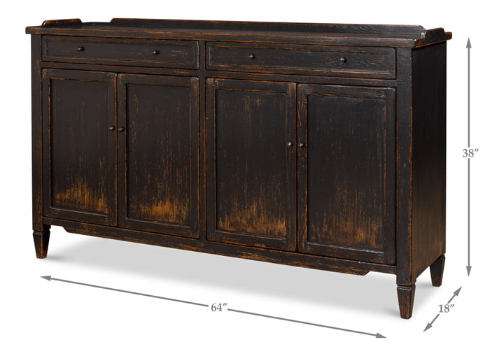 American Home Furniture | Sarreid - Madigan Sideboard - Antique Black