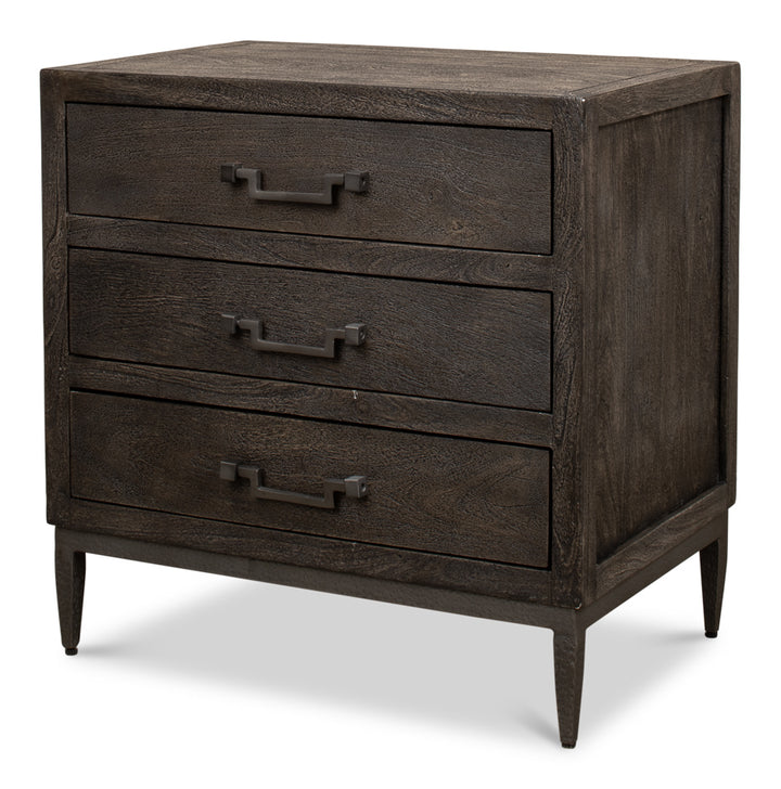 American Home Furniture | Sarreid - Bauhaus 3 Drawer Bedside Table