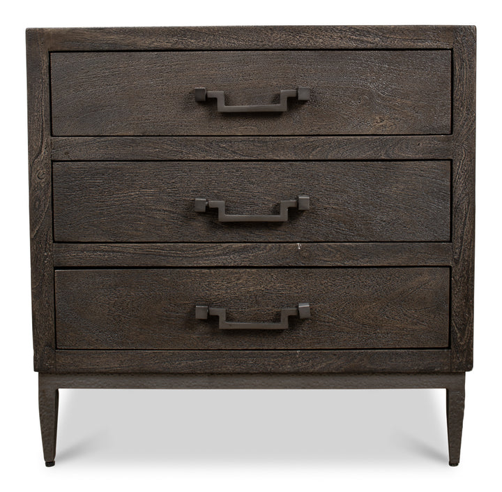 American Home Furniture | Sarreid - Bauhaus 3 Drawer Bedside Table