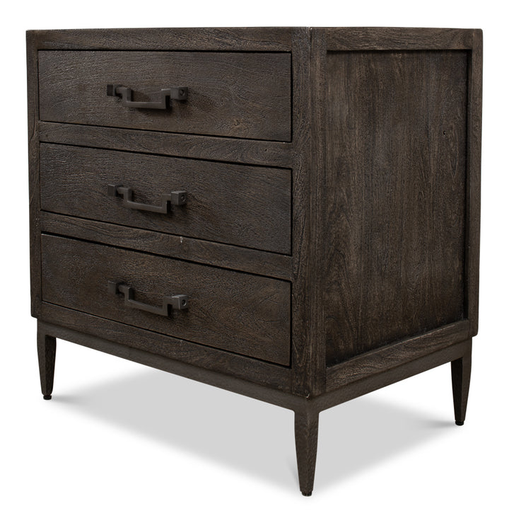 American Home Furniture | Sarreid - Bauhaus 3 Drawer Bedside Table