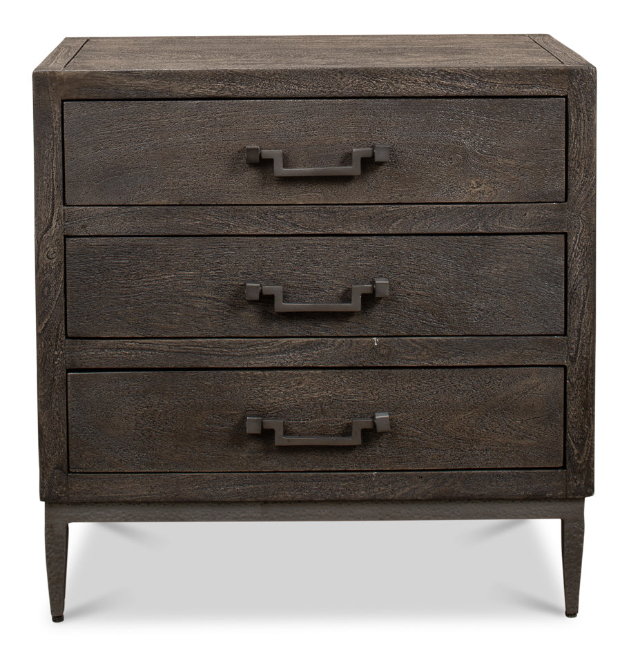 American Home Furniture | Sarreid - Bauhaus 3 Drawer Bedside Table