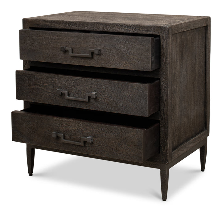 American Home Furniture | Sarreid - Bauhaus 3 Drawer Bedside Table