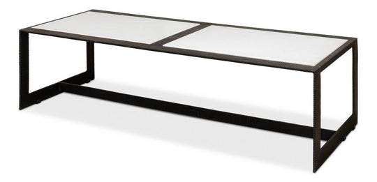 Sarreid Ridged Iron Rectangular Coffee Table COFFEE TABLES