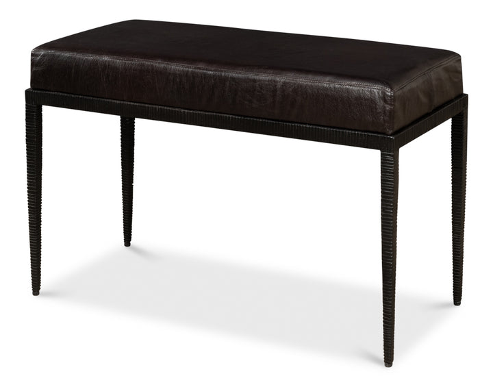 American Home Furniture | Sarreid - Duke Ridged Iron Bench