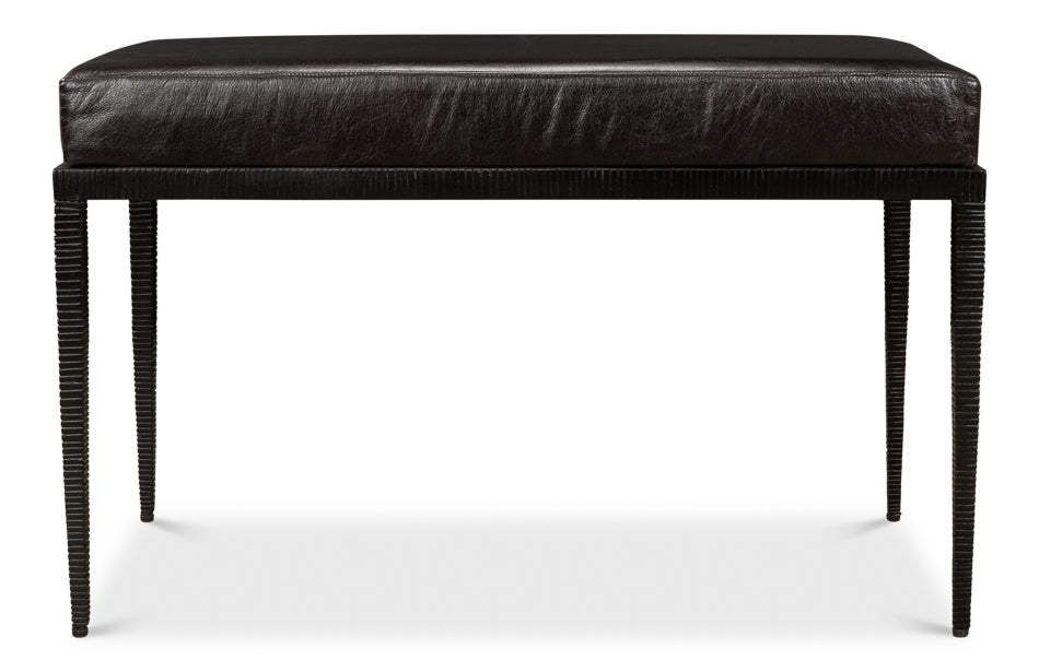 American Home Furniture | Sarreid - Duke Ridged Iron Bench