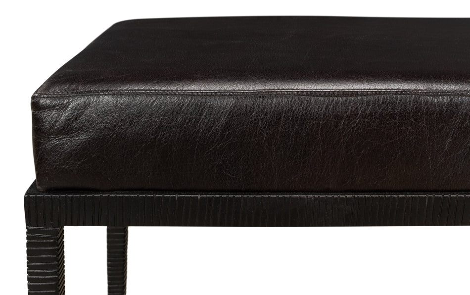 American Home Furniture | Sarreid - Duke Ridged Iron Bench