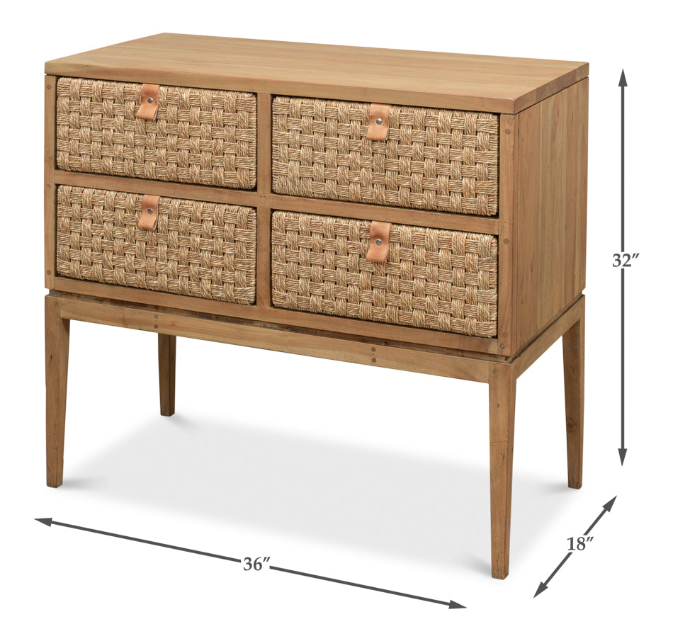 American Home Furniture | Sarreid - Gewe Woven Fron Chest Of Drawer