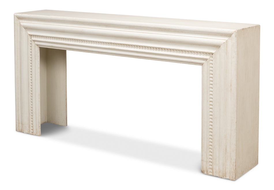 American Home Furniture | Sarreid - Mantel Console - Antique White