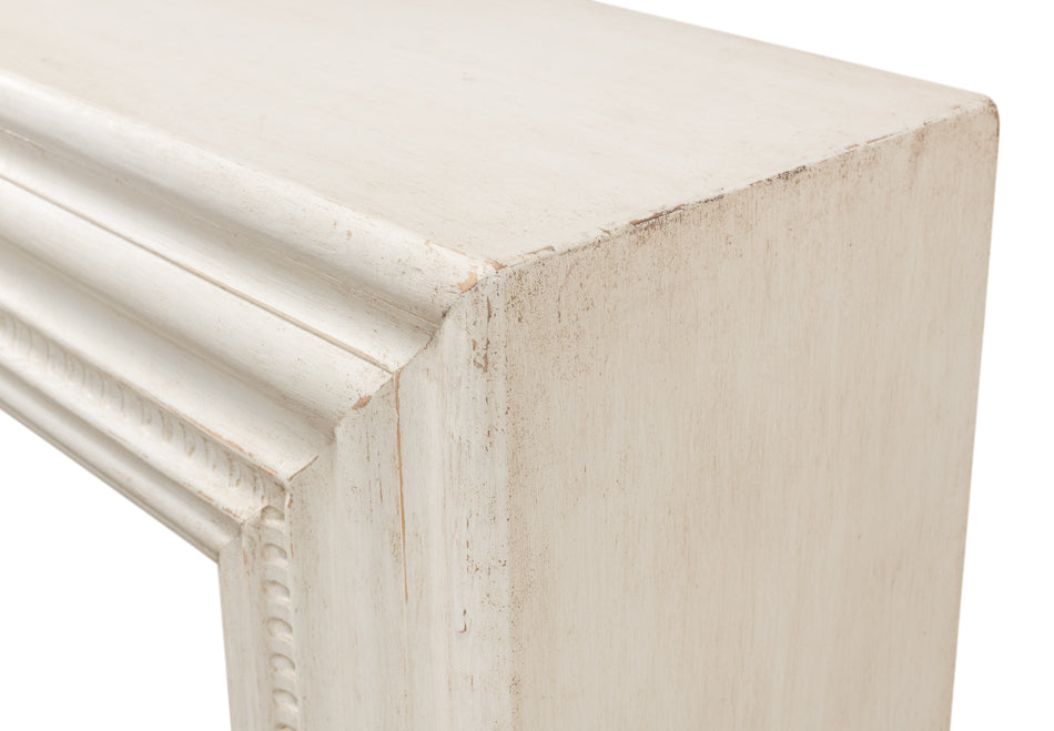 American Home Furniture | Sarreid - Mantel Console - Antique White