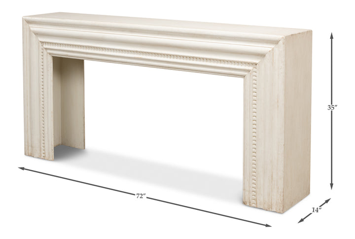 American Home Furniture | Sarreid - Mantel Console - Antique White