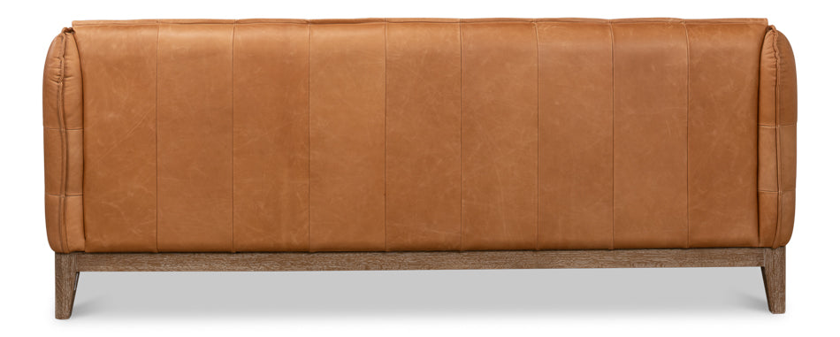 American Home Furniture | Sarreid - Isaac Leather Sofa