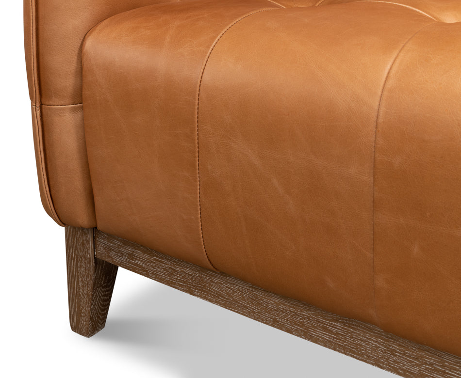 American Home Furniture | Sarreid - Isaac Leather Sofa