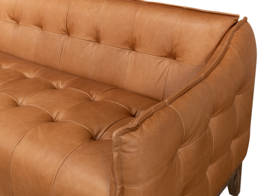 American Home Furniture | Sarreid - Isaac Leather Sofa