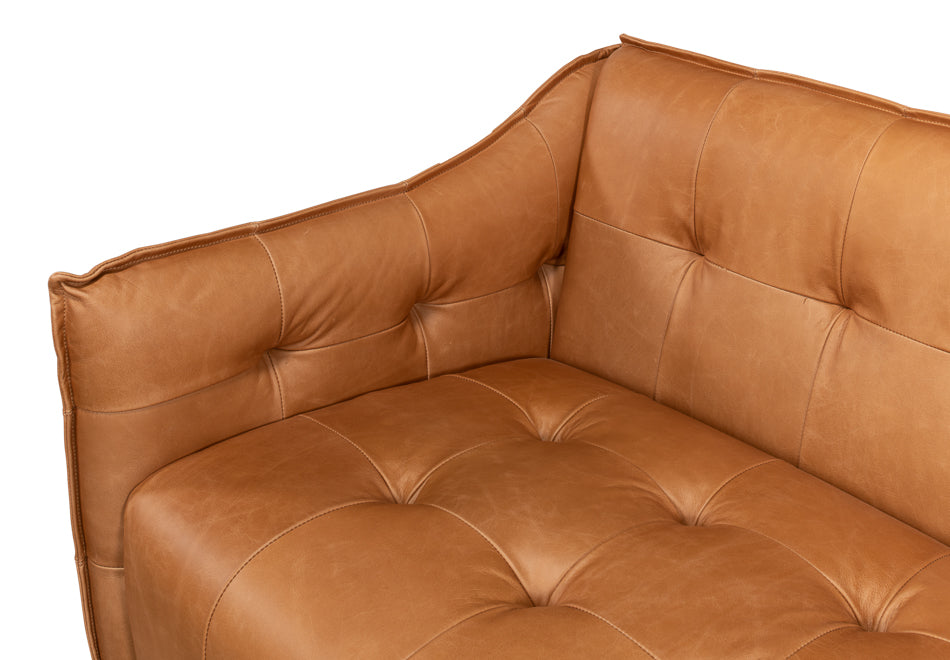 American Home Furniture | Sarreid - Isaac Leather Sofa