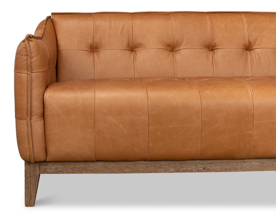 American Home Furniture | Sarreid - Isaac Leather Sofa