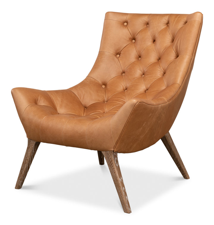 American Home Furniture | Sarreid - Lola Leather Chair