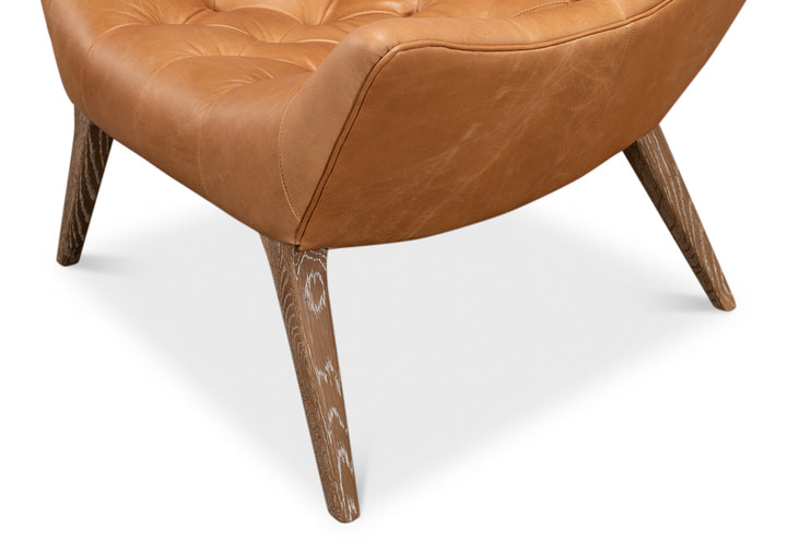 American Home Furniture | Sarreid - Lola Leather Chair