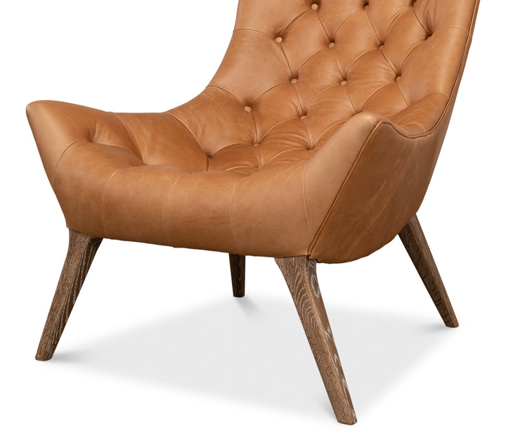 American Home Furniture | Sarreid - Lola Leather Chair