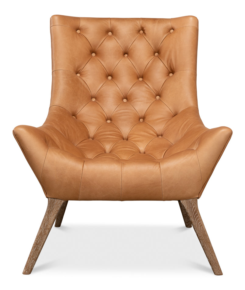 American Home Furniture | Sarreid - Lola Leather Chair