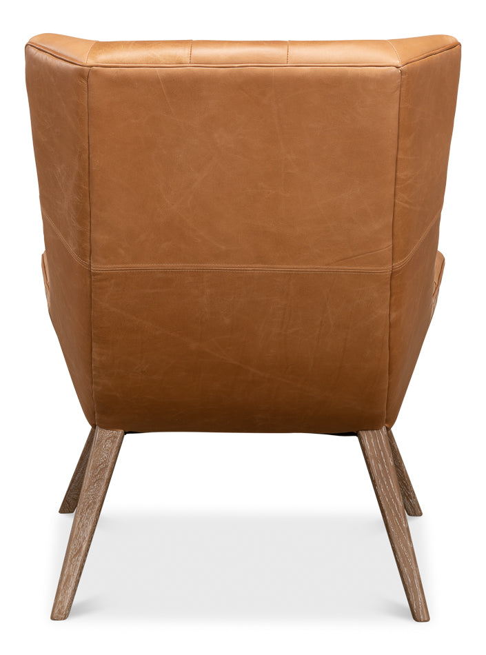 American Home Furniture | Sarreid - Lola Leather Chair