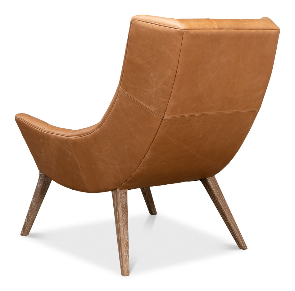 American Home Furniture | Sarreid - Lola Leather Chair