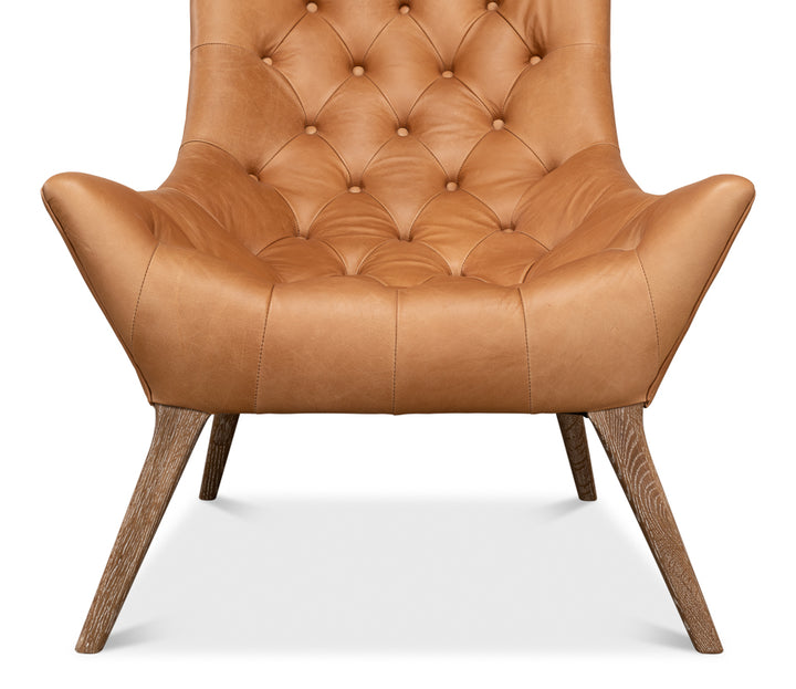 American Home Furniture | Sarreid - Lola Leather Chair