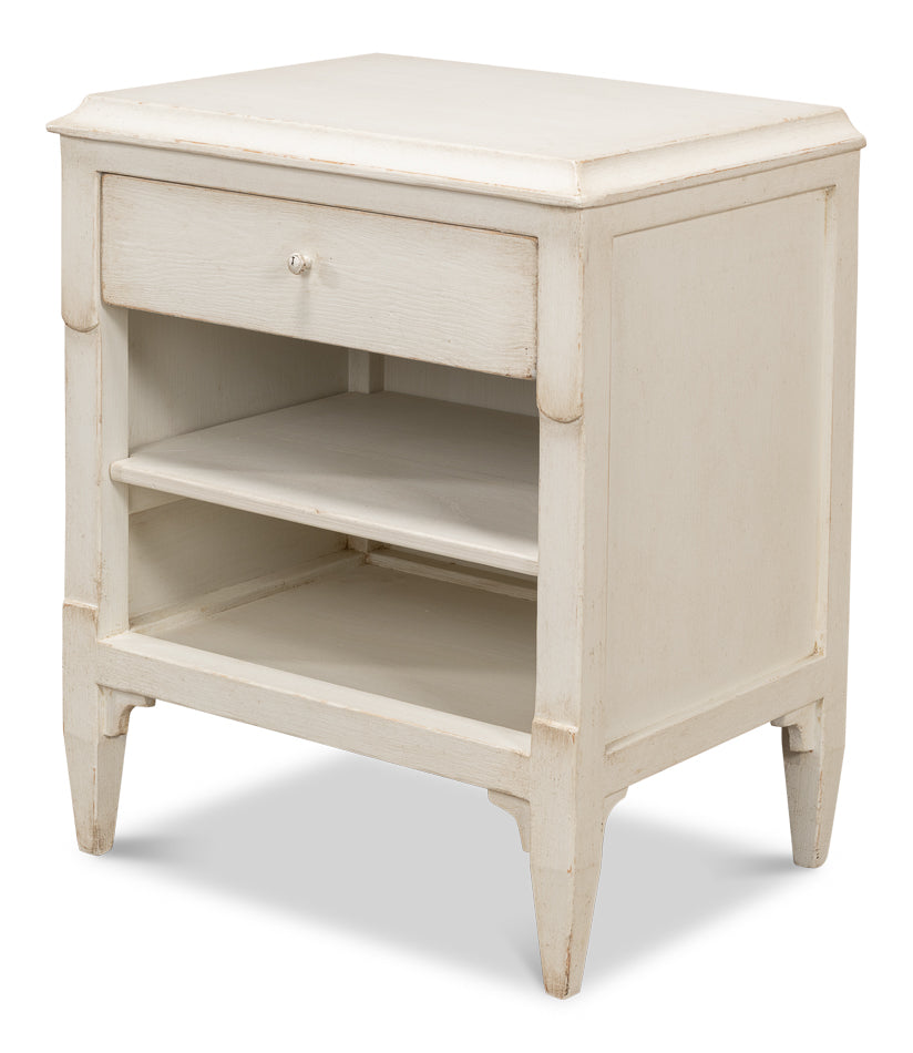 American Home Furniture | Sarreid - Landry Side Table - Antique White