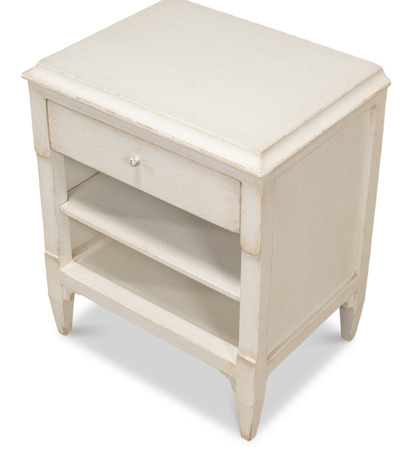 American Home Furniture | Sarreid - Landry Side Table - Antique White