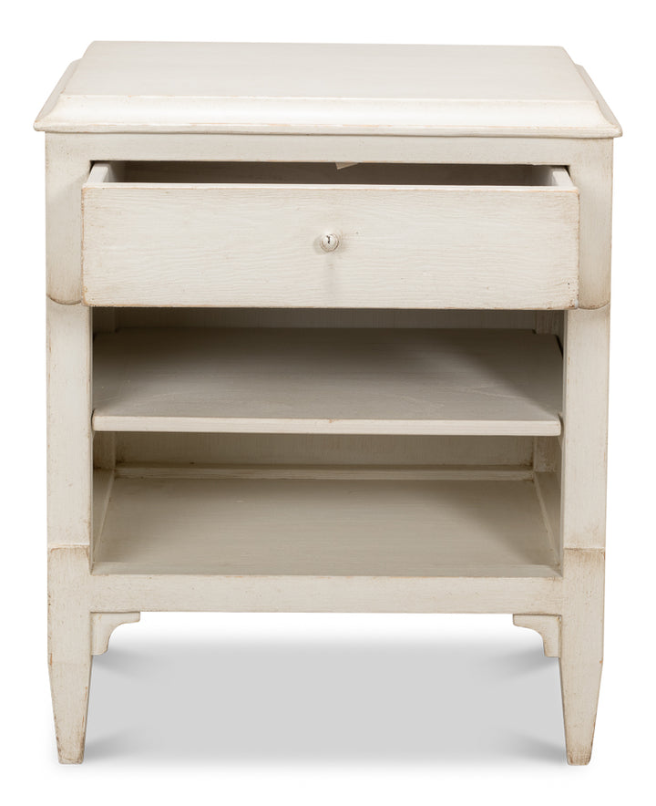 American Home Furniture | Sarreid - Landry Side Table - Antique White