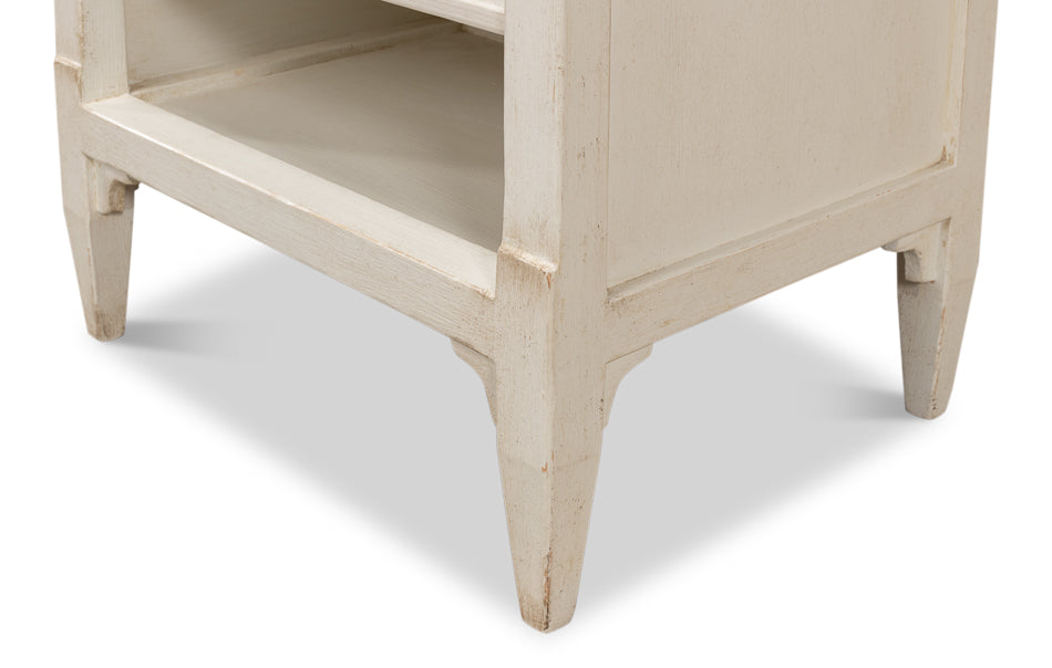 American Home Furniture | Sarreid - Landry Side Table - Antique White