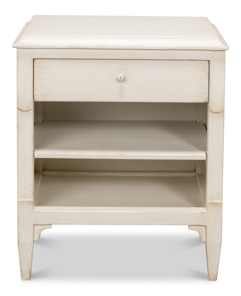 American Home Furniture | Sarreid - Landry Side Table - Antique White