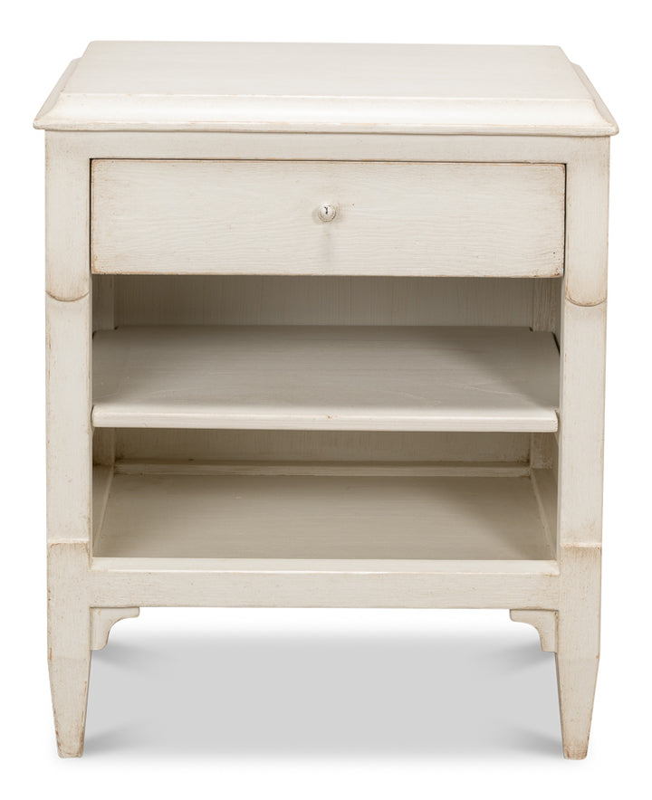 American Home Furniture | Sarreid - Landry Side Table - Antique White