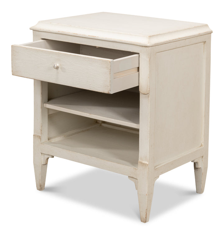 American Home Furniture | Sarreid - Landry Side Table - Antique White