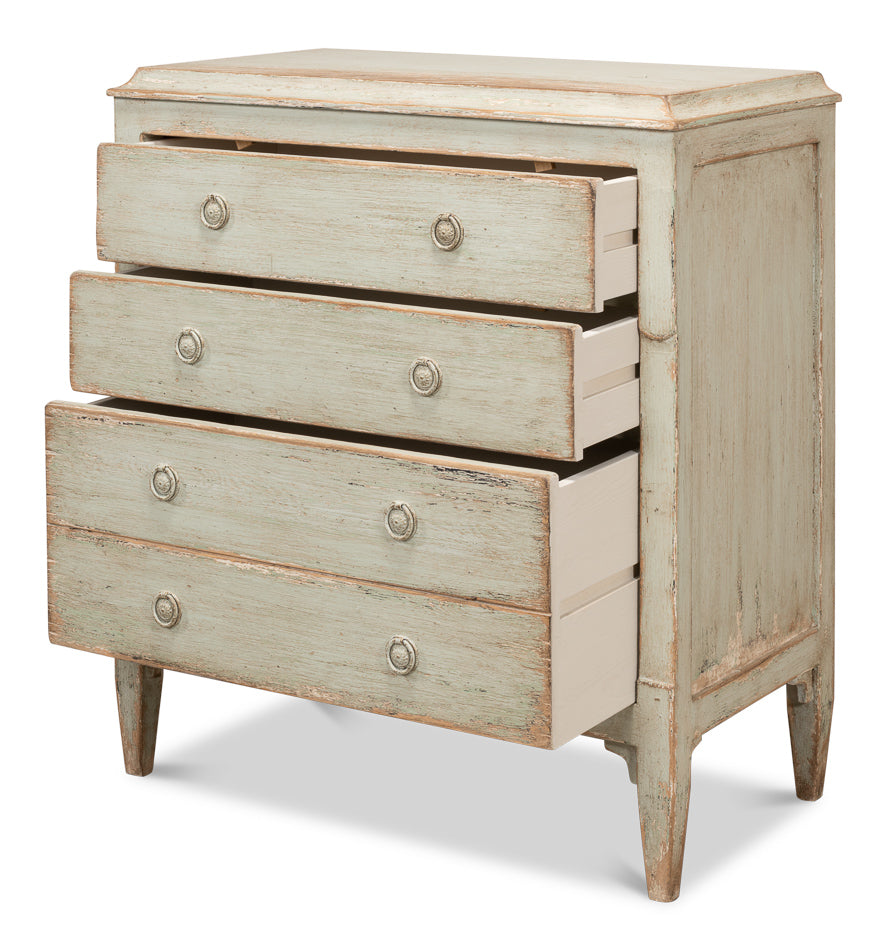 American Home Furniture | Sarreid - Landry Three Drawer Commode - Sage