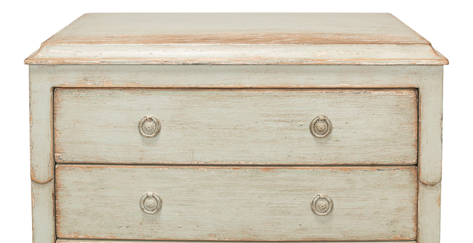 American Home Furniture | Sarreid - Landry Three Drawer Commode - Sage