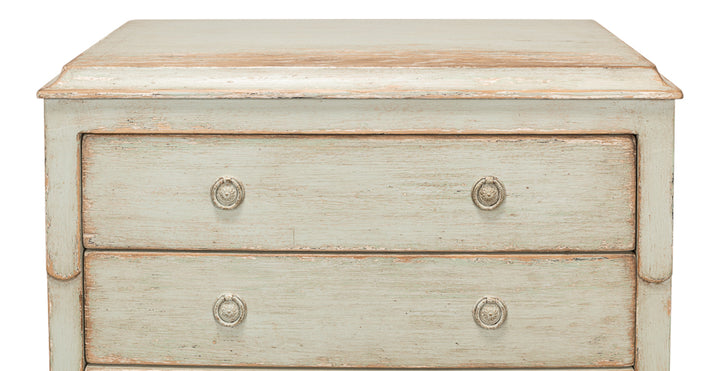 American Home Furniture | Sarreid - Landry Three Drawer Commode - Sage