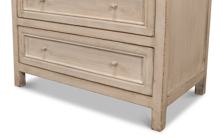 American Home Furniture | Sarreid - Ezra Three Drawer Commode - Stone Grey