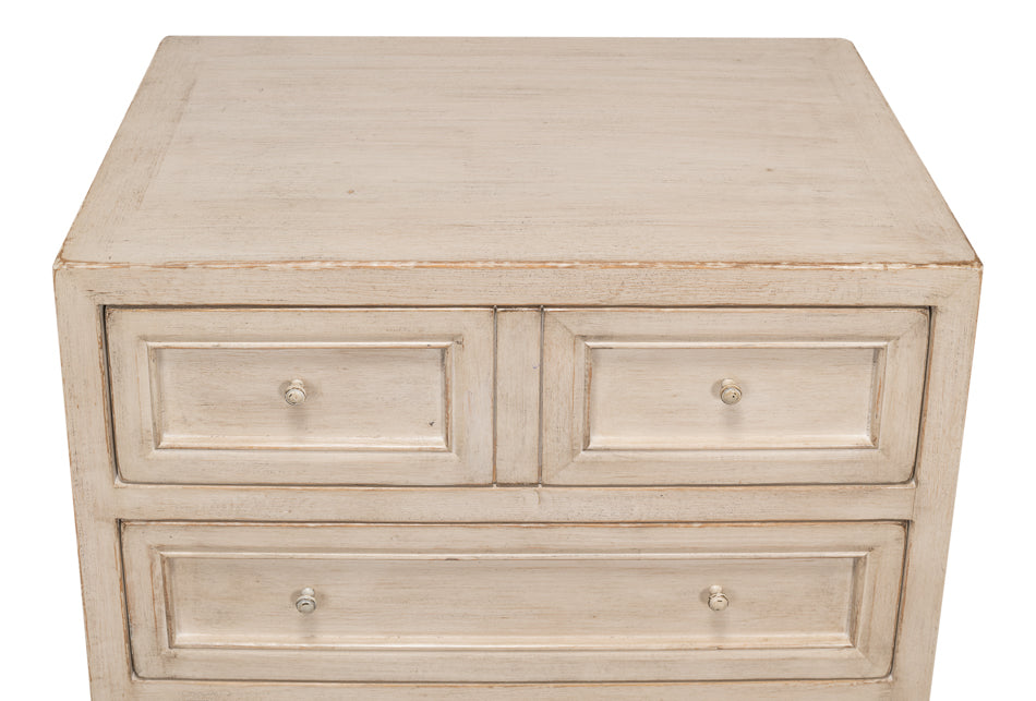 American Home Furniture | Sarreid - Ezra Three Drawer Commode - Stone Grey