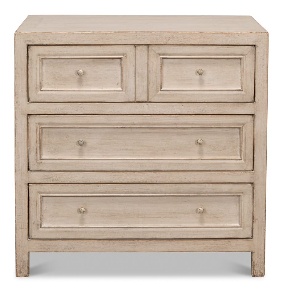 American Home Furniture | Sarreid - Ezra Three Drawer Commode - Stone Grey